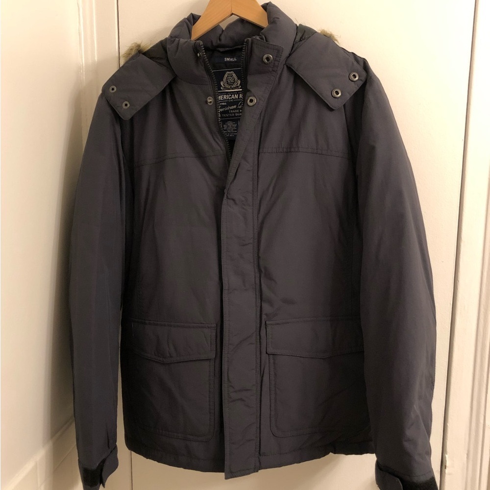 American Rag Men's Snorkel Parka Coat Jacket Dark Lead NWOT